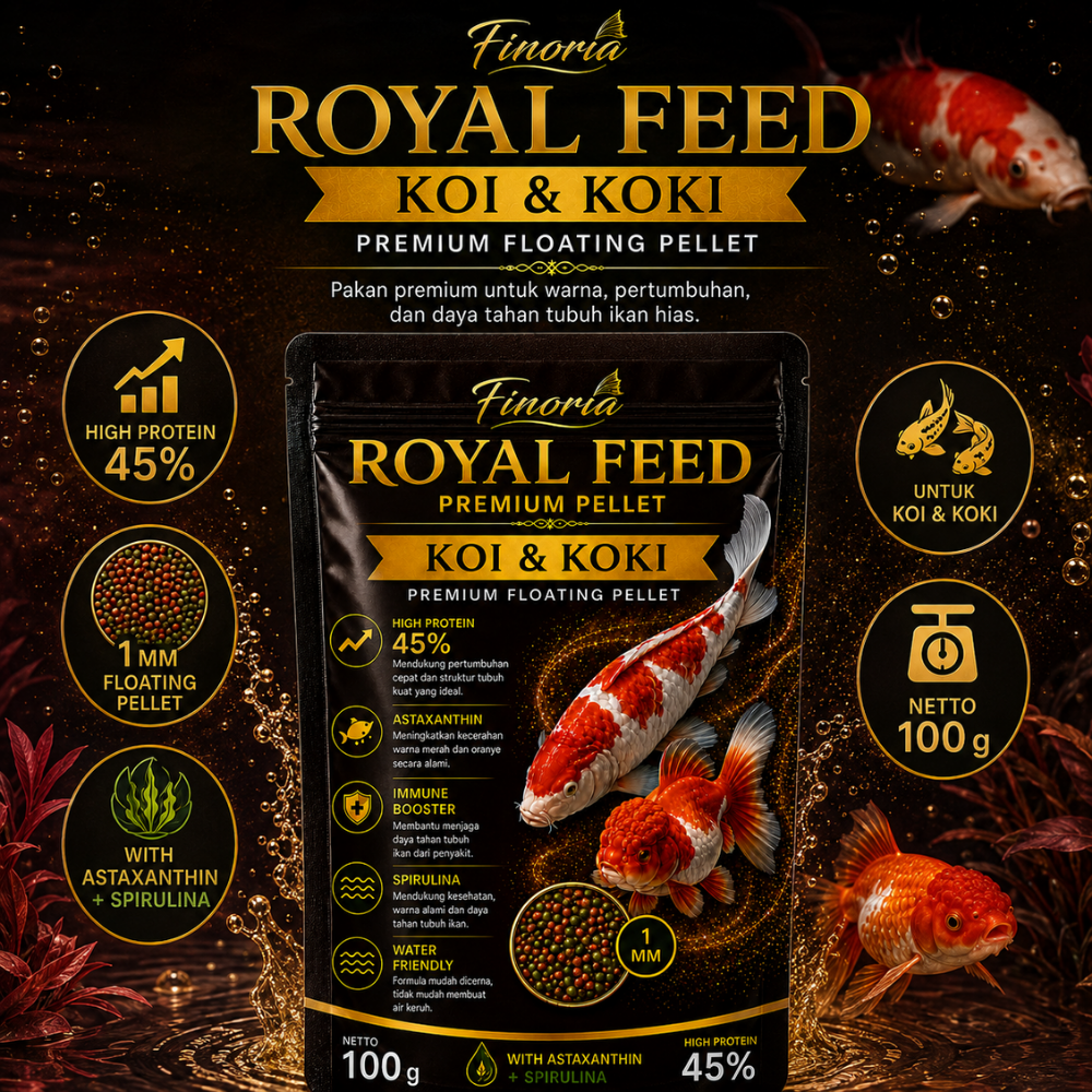 Royal Feed Pelet Premium Ikan Koki & Koi 1mm
