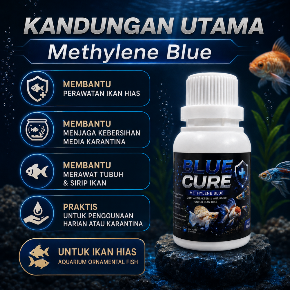 Blue Cure Premium Obat biru untuk perawatan ikan sakit/karantina