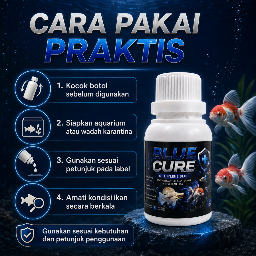 Blue Cure Premium Obat biru untuk perawatan ikan sakit/karantina