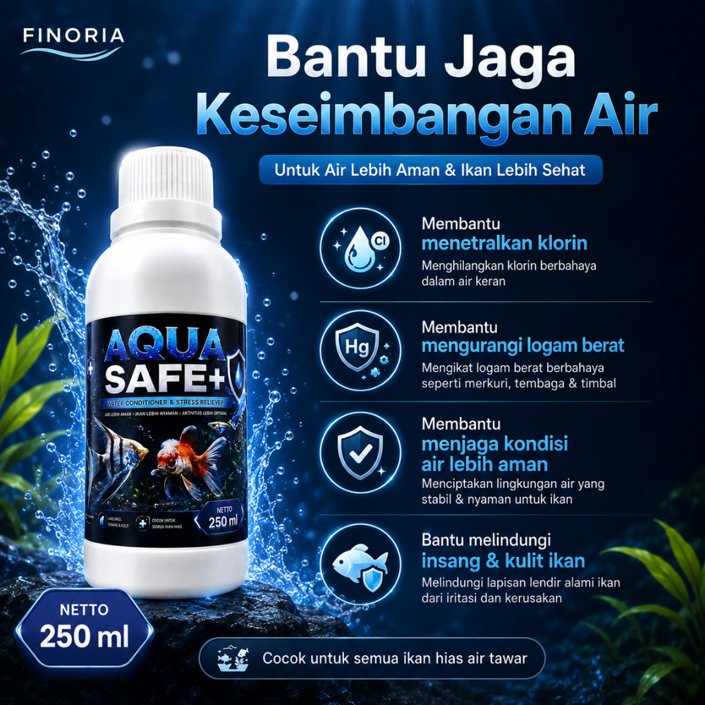 Finoria Aqua Safe 250ml - Penetral dan penjernih Air