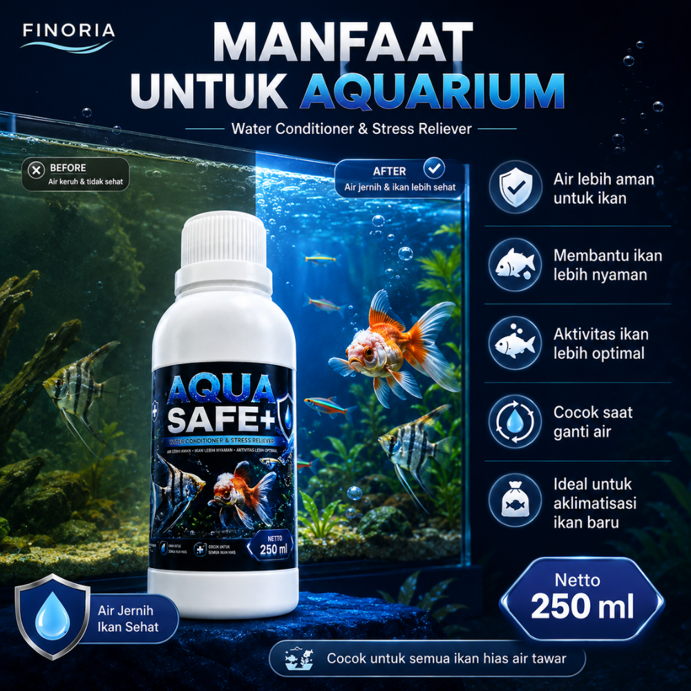 Finoria Aqua Safe 250ml - Penetral dan penjernih Air
